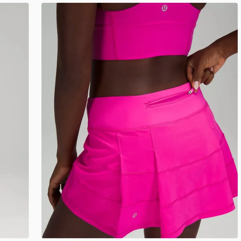 LULULEMON Pace Rival Tennis Skirt SONIC PINK  REGULAR LENGTH 2022 Size 4 NWT - Picture 3 of 13